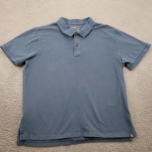Eddie Bauer Shirt Mens XL Blue Short Sleeve Outdoor Classic‎ Polo - Picture 1 of 12